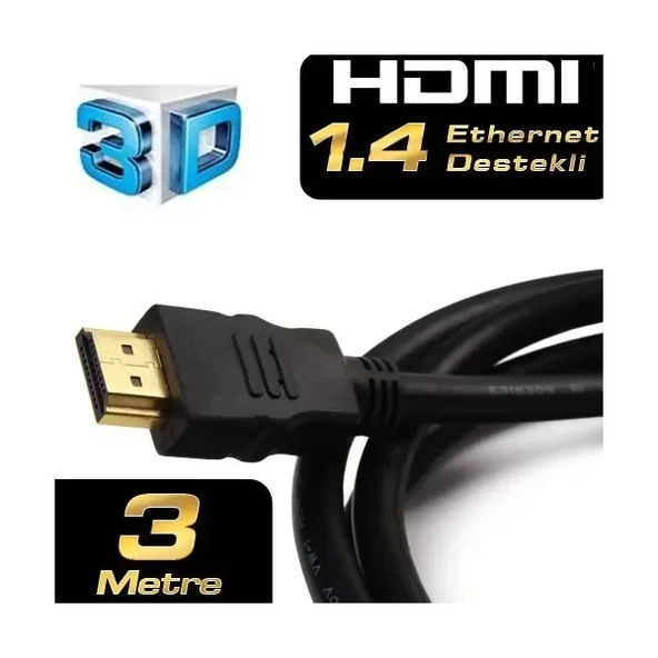 Dark v1.4 HDMI 3m, 4K / 3D ve Ağ Destekli Altın Uçlu Kablo ürün görseli 1
