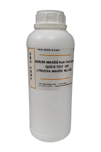 Izmir Teknik Berlin Mavisi Hızlı Test Çözeltisi Prusya Mavisi -1000 Ml ürün görseli 1