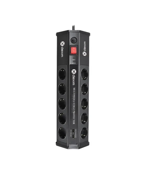 Dexim SP10BG 10 Port Akım Koruyucu - 2 USB ürün görseli 1