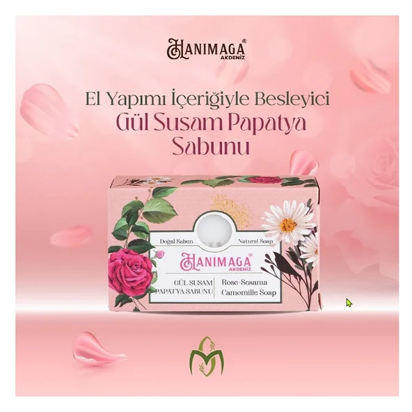 Hanımağa Akdeniz Doğal Gül Susam Papatya Sabunu 100 Gr ürün görseli 1