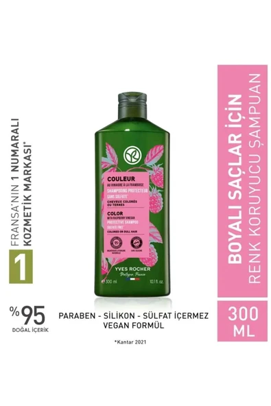 Yves Rocher YR Couleur Boyalı Saçlar İçin Renk Koruyucu Şampuan - 300 ml ürün görseli 1