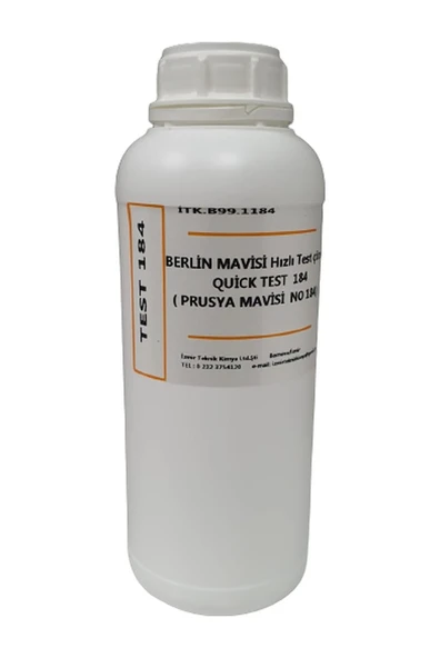 Izmir Teknik Berlin Mavisi Hızlı Test Çözeltisi Quick Test 184 -1000 Ml ürün görseli 1