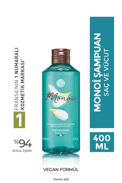 Yves Rocher Monoi Saç Ve Vücut Şampuanı 400 Ml ürün görseli 1