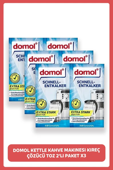 DOMOL Kettle Kahve Makinesi Kireç Çözücü Toz 2'li Paket ( 3 Adet ) ürün görseli 1