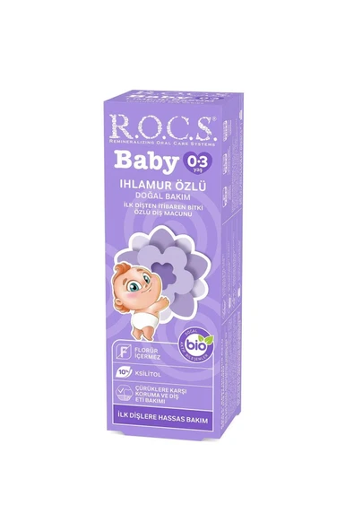 R.O.C.S. Rocs Baby 0-3 Yaş Arası Yutulabilir Diş Macunu Ihlamur Özlü 35 ml ürün görseli 1