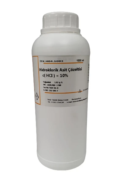 Izmir Teknik Hidroklorik Asit Çözeltisi % 10 - 1000Ml ürün görseli 1