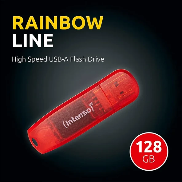Intenso USB 2.0 128 GB Rainbow Line Bellek - Resim 5