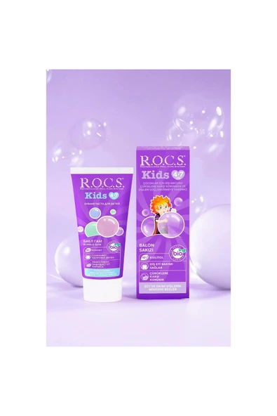 R.O.C.S. Rocs Kids 4-7 Yaş Diş Macunu Balon Sakızı 45 gr ürün görseli 1