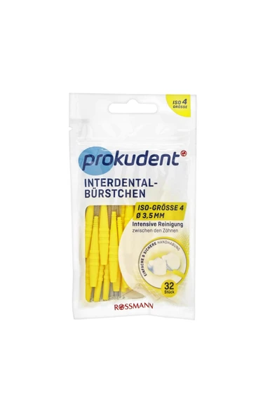 prokudent 0,7mm 3,5 Mm 32 Adet Sarı Arayüz Fırçası ürün görseli 1