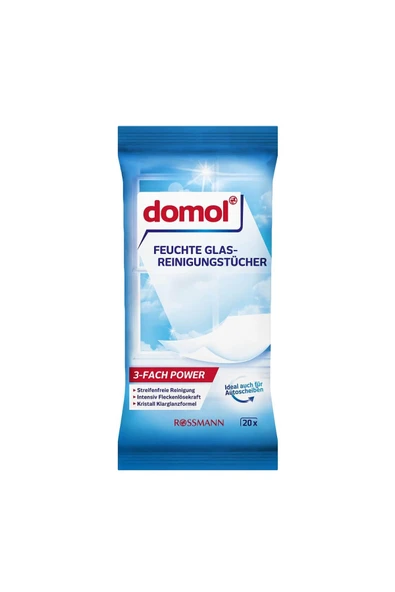 DOMOL Islak Temizlik Bezi Cam & Parlak Yüzeyler Için 20'li Paket ürün görseli 1