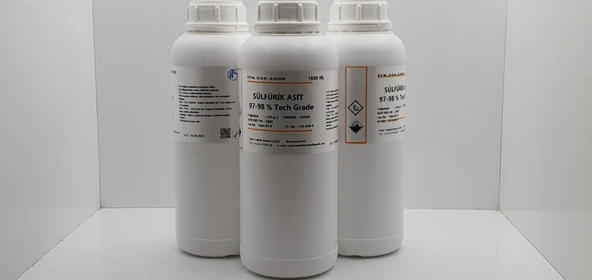 Sülfürik Asit %97-98 Extra Pure H2So4 1 L - Resim 2