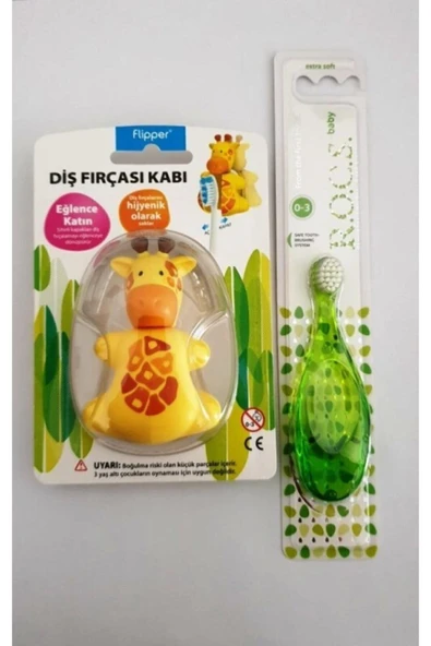R.O.C.S. Rocs Flıpper Diş Fırçası Kabı+0-3 Yaş Diş Fırçası ürün görseli 1