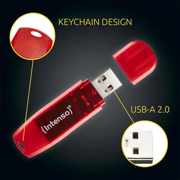 Intenso USB 2.0 128 GB Rainbow Line Bellek - Resim 4