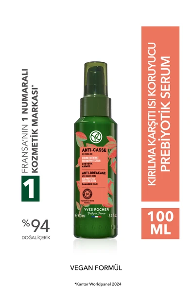 Yves Rocher Kırılma Karşıtı Isı Koruyucu Prebiyotik Serum - Yıpranmış Saçlar / Reparation -Vegan -100ml ürün görseli 1