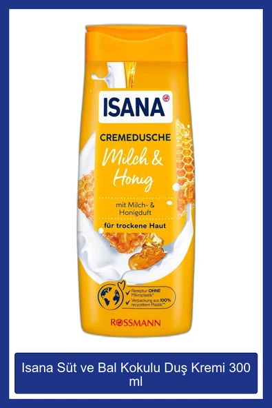 ISANA Süt Ve Bal Kokulu Duş Kremi 300 ml ürün görseli 1
