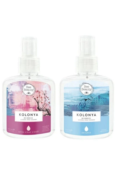 Bee Beauty Japon Kiraz Çiçeği Kolonya 100 ml + Okyanus Kolonya 100 ml ürün görseli 1