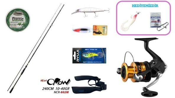 Fujin New Crow 240 cm 10–40 gr & Shimano FX 4000 FC Spin Seti ürün görseli 1