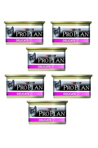 Pro Plan Delicate Hindili Yetişkin Kedi Konservesi 6X85gr ürün görseli 1