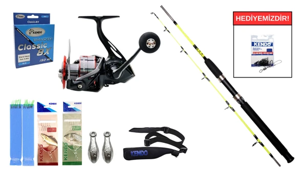 Remixon Pagrus 1.80 m 60-120 gr&Ryuji Raptor 6000D Tekne Seti ürün görseli 1
