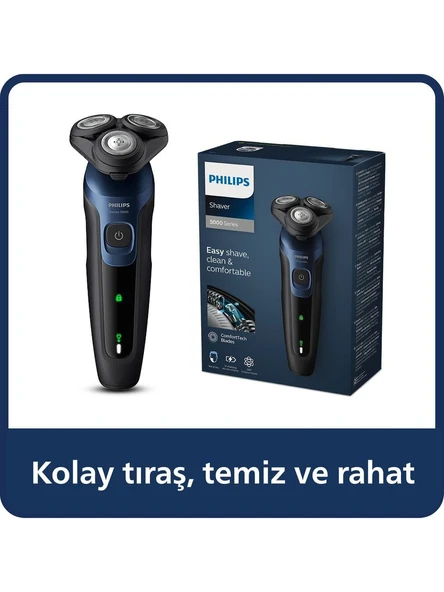 Philips 5000 Serisi Islak&Kuru Tıraş Makinesi, 360 Yüz kıvrımı başlıklar, Hassas Düzeltici,S5445/03 ürün görseli 1