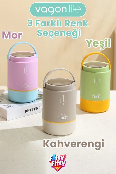 900 ML Sızdırmaz 3 Kaseli Paslanmaz Çelik Kaşıklı Bento Lunch Box Yeni Nesil Sefer Tası -FFLBO1266 ürün görseli 1