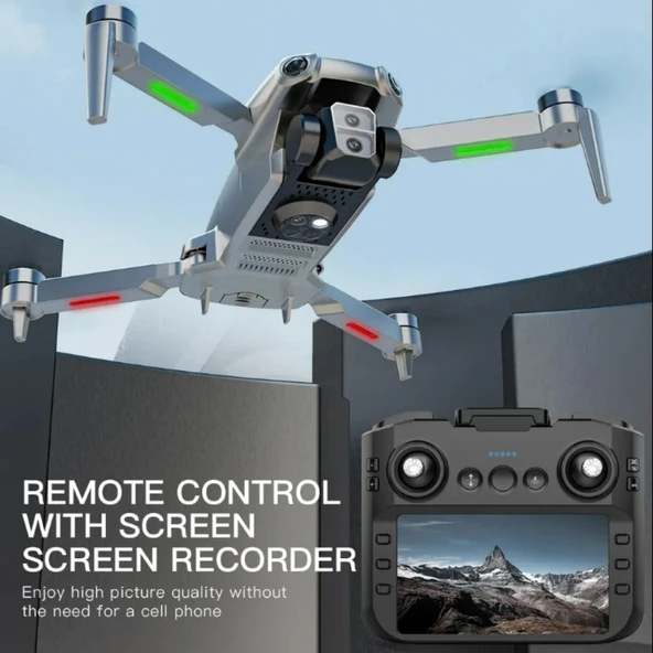 T7 Pro Drone HD Çift Kameralı Katlanabilir Drone - Resim 4