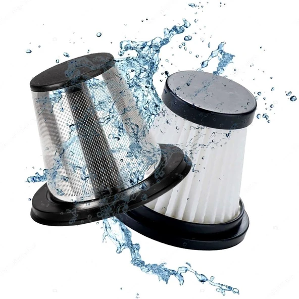 KOBB KBV20F 12V/Şarjlı Hibrit Araç Süpürgesi İçin Yedek HEPA+Çelik Filtre ürün görseli 1