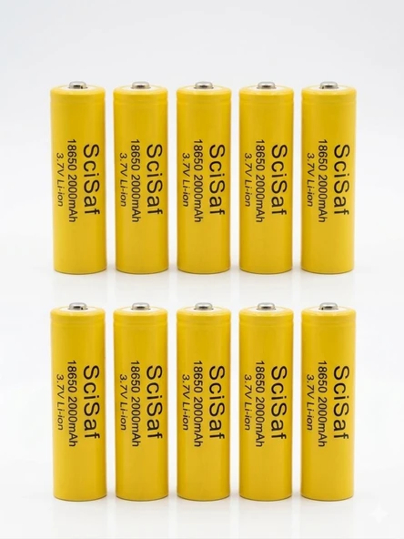 Allmi ICR18650 3.7V 2000MAH Li-Ion Fener Radyo Fan Aspiratör Pili 10 Lu ürün görseli 1