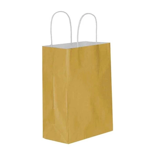 Altın Kraft Çanta Küçük Boy 18x8x24 cm 25 Adet ürün görseli 1