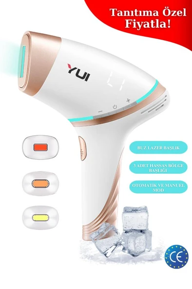 Yui IPLV15 Pro Vücut -Yüz- Bikini Başlıklı Ağrısız Otomatik ve Manuel Atım Buz Lazer Epilasyon Cihazı ürün görseli 1