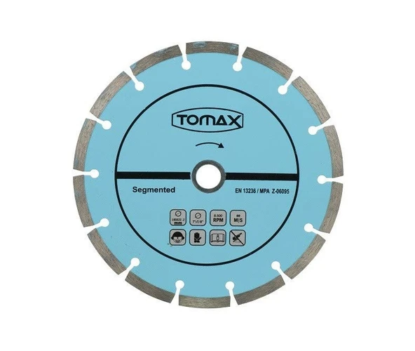 Tomax Segmentli Elmas Beton Kesici Daire Testere 180 x 2.2 x 22 mm ürün görseli 1