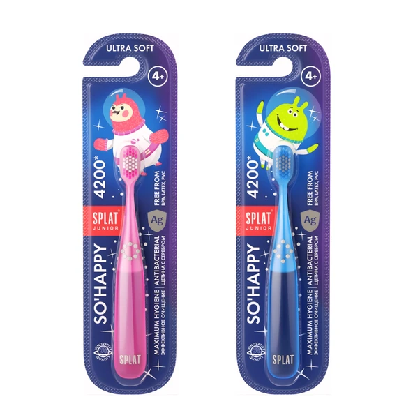 Splat Junior So Happy Ultra Soft Diş Fırçası 4+ Yaş 1 Adet ürün görseli 1