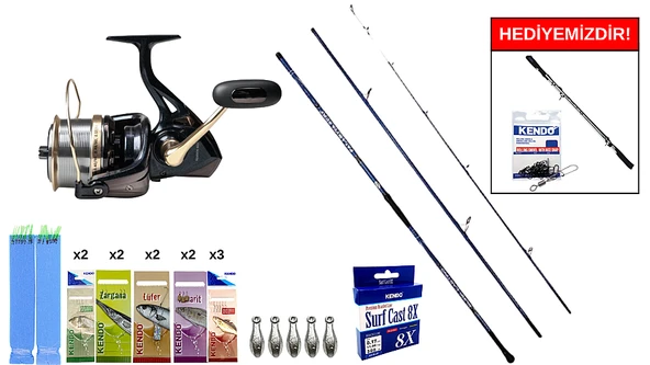 Kendo Palamita Surf 420cm 200gr&Remixon Venom 8000 5+1BB Surf Seti ürün görseli 1