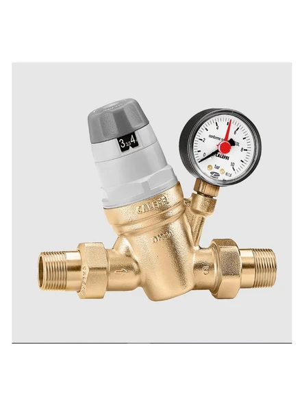 Caleffi 535060 - DN25 Basınç Düşürücü Vana, Basınç Ayar Göstergeli, Manometre Bağ. PN25 ürün görseli 1