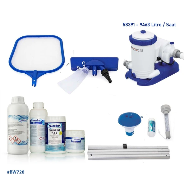 Bestway İntex Havuzlarla Uyumlu Full Havuz Temizlik Seti 58391 BW728 ürün görseli 1