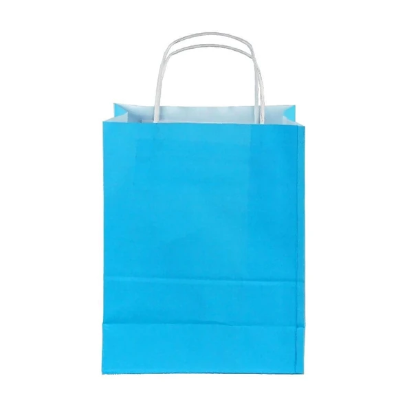 Mavi Kraft Çanta Büyük Boy 31x12x41 cm 25 Adet ürün görseli 1