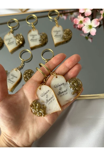 pearlsavon Şık kalp anahtarlık 20 adet ürün görseli 1
