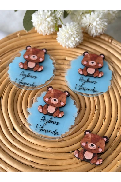 pearlsavon Ayıcıklı Mavi Magnet 20 Adet ürün görseli 1