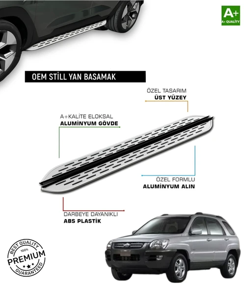 SPORTAGE 2004 2005 2006 2007 2008 2009 2010 ARACA ÖZEL YAN BASAMAK ürün görseli 1