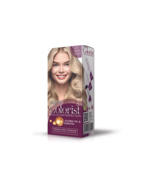 Master colorist Premium Yarı Kit Set Saç Boyası 0.1 Platin Sarısı ürün görseli 1