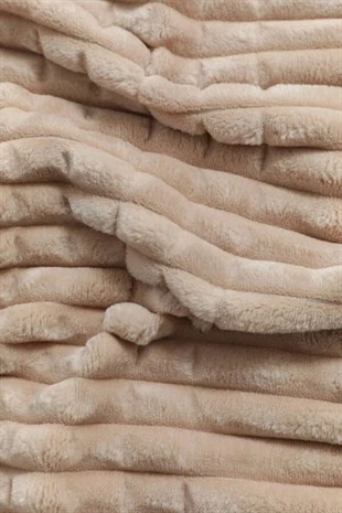 Merinos Modern Line 3 Parça Battaniye Seti Mocha - Resim 2