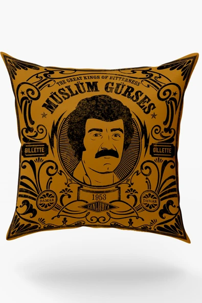 Karkan Tekstil Müslüm Gürses Retro Tasarım Yastık ürün görseli 1