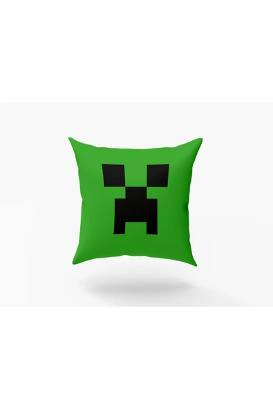 Karkan Tekstil Creeper (Minecraft) Baskılı Dekoratif Yastık ürün görseli 1