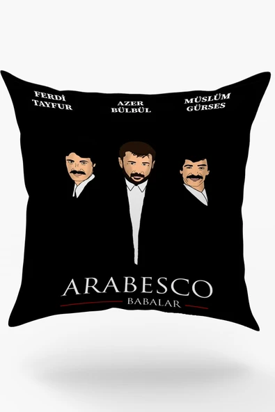 Karkan Tekstil Arabesco Babalar Baskılı Eğlenceli Yastık ürün görseli 1