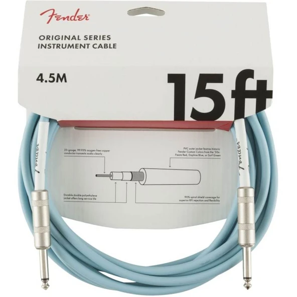 Fender Original 4.5 Metre Daphne Blue Enstrüman Kablo ürün görseli 1