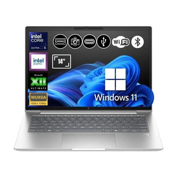 Hp Elitebook 6 G1i Ultra 5 225U 64GB Ram 1TB SSD 14" WUXGA Windows 11Pro AD4N5ET ATL34 Notebook ürün görseli 1