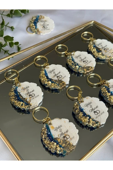 pearlsavon Kabartmalı Şık Anahtarlık 20 adet ürün görseli 1