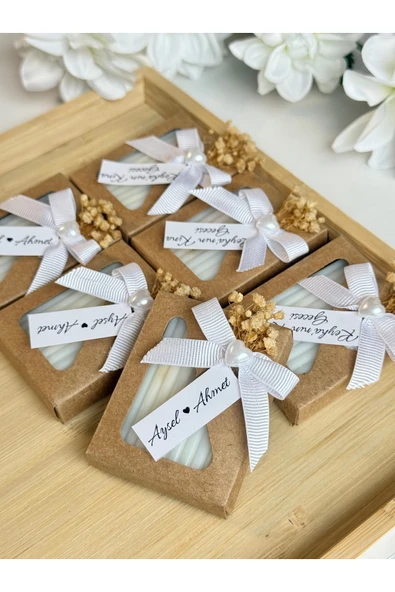 pearlsavon Kraft kutulu Hediyelik Mini Sabun 20 Adet ( kına ,söz , nişan , nikah, düğün hediyelik) ürün görseli 1
