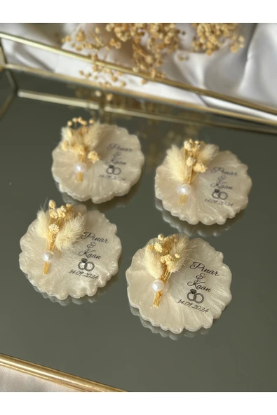 pearlsavon Beyaz magnet renkli çiçekli 20 adet ürün görseli 1