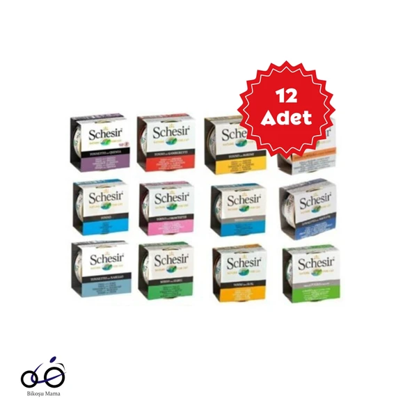 Schesir Karışık Yetişkin Kedi Konservesi 12X85gr ürün görseli 1